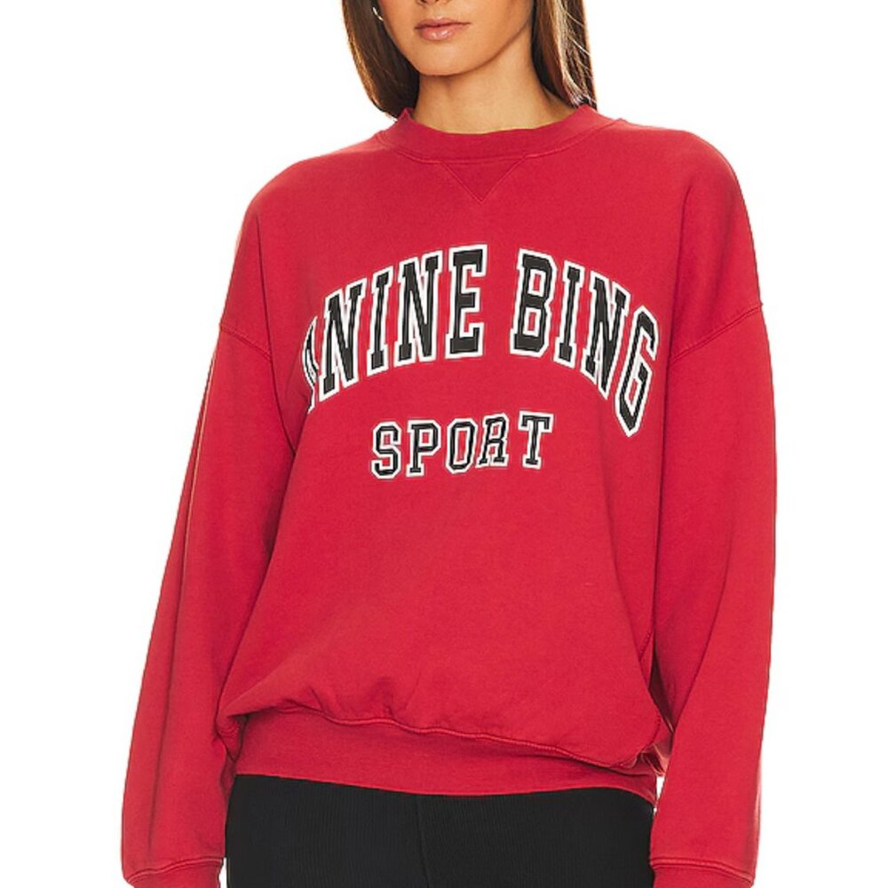 ANINE BING Red Jaci Sweatshirt NWT